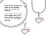 Small Crystal Heart with Nurse Hat Rope Charm Bead Dangle