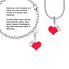 Red Heart with Nurse Hat Rope Charm Bead Dangle