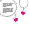 Hot Pink Heart with Nurse Hat Rope Charm Bead Dangle