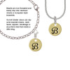 Large Gold Tone Disc Letter - B - 3/4'' Rope Charm Bead Dangle