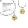 Large Gold Tone Disc Letter - E - 3/4'' Rope Charm Bead Dangle