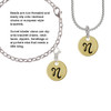 Large Gold Tone Disc Letter - N - 3/4'' Rope Charm Bead Dangle