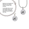 Large Script Letter - A - 3/4'' Disc - Rope Charm Bead Dangle