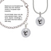 Large Script Letter - C - 3/4'' Disc - Rope Charm Bead Dangle