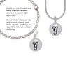 Large Script Letter - G - 3/4'' Disc - Rope Charm Bead Dangle