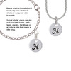 Large Script Letter - H - 3/4'' Disc - Rope Charm Bead Dangle