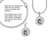 Large Script Letter - Q - 3/4'' Disc - Rope Charm Bead Dangle