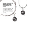 Antiqued Round Seal - Initial - A - Rope Charm Bead Dangle