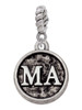 Medical Assistant Caduceus Seal - MA Rope Charm Bead Dangle