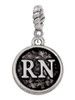 Nurse Caduceus Seal - RN Rope Charm Bead Dangle