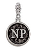 Nurse Caduceus Seal - NP Rope Charm Bead Dangle