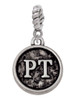 Physical Therapist Caduceus Seal - PT Rope Charm Bead Dangle