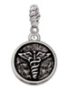 Medical Caduceus Seal - Rope Charm Bead Dangle