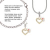 Small Gold Tone Crystal Heart with Nurse Hat Rope Charm Bead Dangle