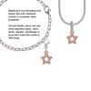 Open Rose Gold Tone Star with Clear AB Crystals Rope Charm Bead Dangle