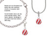 3-D Red and Striped Ornament Rope Charm Bead Dangle