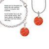 3/4'' Enamel Basketball Rope Charm Bead Dangle