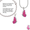 Large Translucent Hot Pink Flying Butterfly Rope Charm Bead Dangle