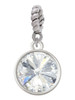 12mm Crystal Rivoli - Clear Rope Charm Bead Dangle