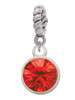 10mm Red Crystal Drop Rope Charm Bead Dangle