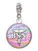 Domed Multi Color BSN Rope Charm Bead Dangle