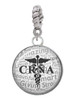 Domed Black CRNA Rope Charm Bead Dangle