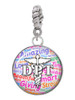 Domed Multi Color DPT Rope Charm Bead Dangle