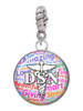 Domed Multi Color DSN Rope Charm Bead Dangle