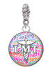 Domed Multi Color LMT Rope Charm Bead Dangle