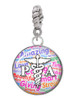 Domed Multi Color PA Rope Charm Bead Dangle