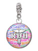Domed Multi Color RDH Rope Charm Bead Dangle