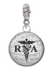 Domed Black RNA Rope Charm Bead Dangle