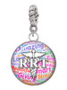 Domed Multi Color RRT Rope Charm Bead Dangle