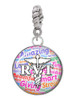 Domed Multi Color RVT Rope Charm Bead Dangle