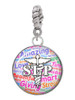 Domed Multi Color SLP Rope Charm Bead Dangle