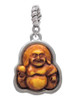Resin Laughing Buddha in Frame Rope Charm Bead Dangle