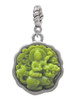 Resin Buddha in Frame Rope Charm Bead Dangle