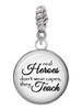 Domed Real Heroes Teach Rope Charm Bead Dangle