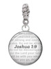 Domed Joshua 1:9 Rope Charm Bead Dangle