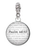 Domed Psalm 46:10 Rope Charm Bead Dangle