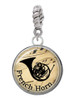 Domed Music - French Horn Rope Charm Bead Dangle