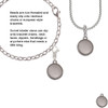 Stainless Steel Disc with Border Rope Charm Bead Dangle