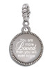 Stainless Steel Disc You Are More Loved Rope Charm Bead Dangle