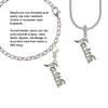 Script ''Faith'' with Clear Crystals Rope Charm Bead Dangle