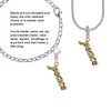 Gold Tone Script ''Peace'' with Clear Crystals Rope Charm Bead Dangle