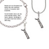 Script ''Peace'' with Clear Crystals Rope Charm Bead Dangle