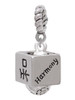 Chinese Symbol Harmony Square Spinner Rope Charm Bead Dangle
