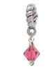 Indian Pink - 6mm Crystal Bicone Rope Charm Bead Dangle