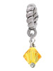 Sunflower - 6mm Crystal Bicone Rope Charm Bead Dangle