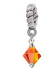 Orange - 6mm Crystal Bicone Rope Charm Bead Dangle